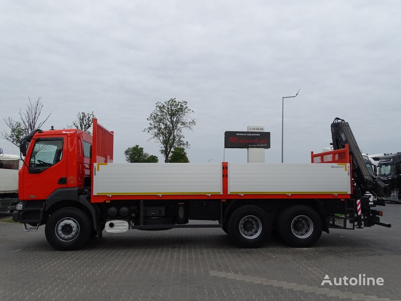 Dropside/ Flatbed truck, Crane truck Renault KERAX 370: picture 13