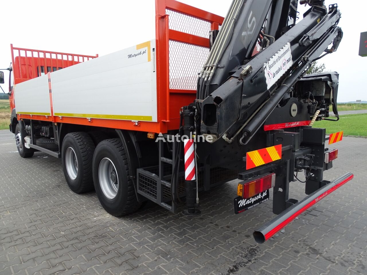 Dropside/ Flatbed truck, Crane truck Renault KERAX 370: picture 29
