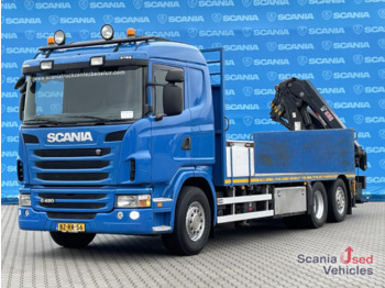Cab chassis truck, Crane truck SCANIA G 420 LB6x2*4HNA 9T 6320x2540 HIAB 211 EP-4 AIRCO: picture 1
