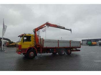 Dropside/ Flatbed truck Scania P92.270 6X2 MANUAL FULL STEEL HIAB 985: picture 1