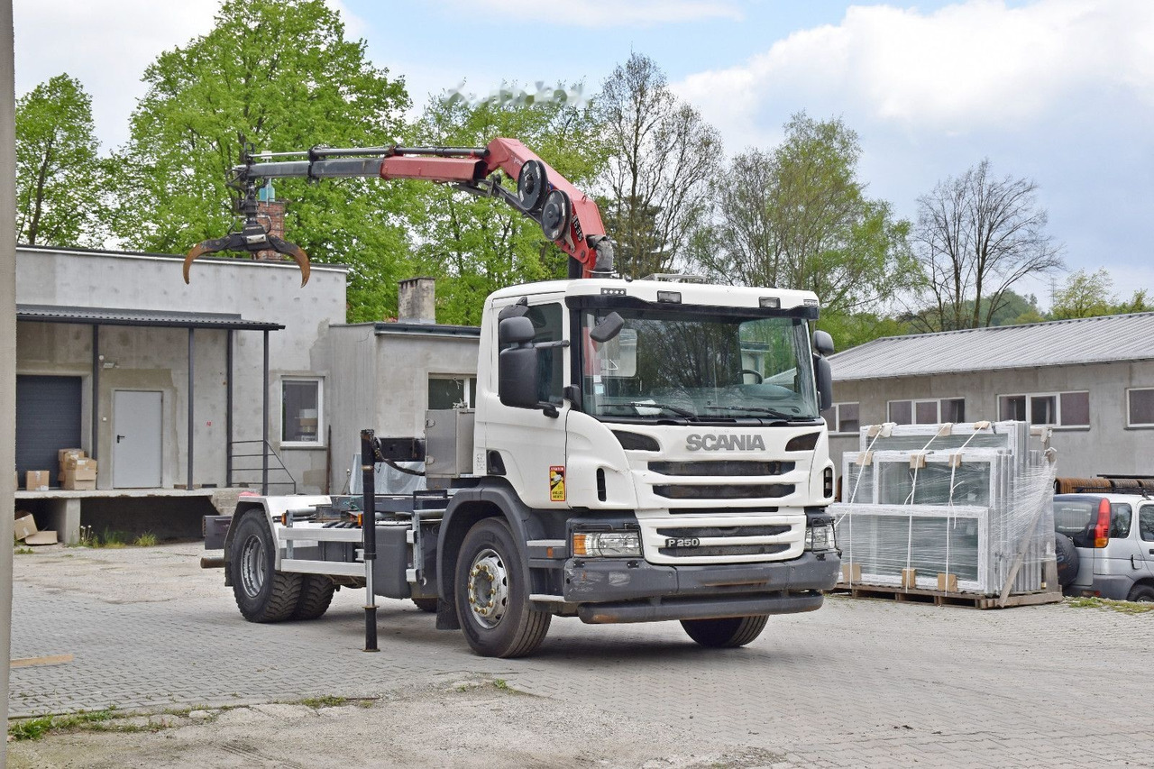 Cab chassis truck, Crane truck Scania P 250 * HMF 635 K2 + FUNK * TOPZUSTAND: picture 2