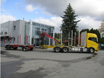 Timber truck, Crane truck Volvo FH 16 750 6x4 + Fliegl: picture 4