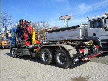 Crane truck, Hook lift truck MAN TG-S 26.480 6x4 Abrollkipper mit Kran: picture 1