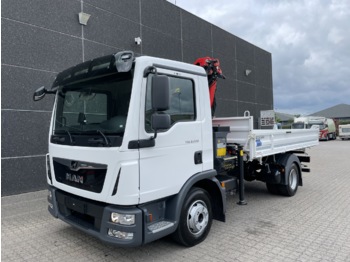Tipper, Crane truck MAN TGL 8.220 BB: picture 1