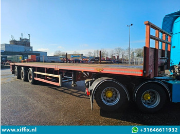 Dropside/ Flatbed semi-trailer Broshuis 3-ass. Vlakke dubbel 2x uitschuifbare oplegger: picture 4