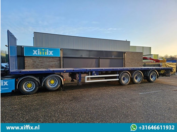 Dropside/ Flatbed semi-trailer Doll 3-ass. Vlakke uitschuifbare oplegger / Naloop gestuurd / 14091: picture 5