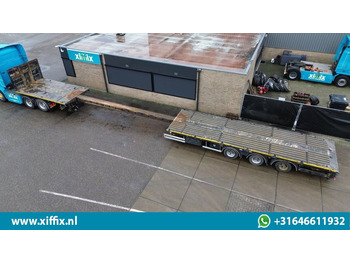 Dropside/ Flatbed semi-trailer ES-GE 3-ass. Vlakke uitschuifbare Mega oplegger / Naloop gestuurd: picture 2