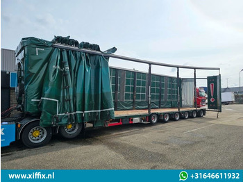 Low loader semi-trailer Meusburger 6-ass. Semi dieplader met elektrische huifopbouw / 3x naloop gestuurd: picture 4
