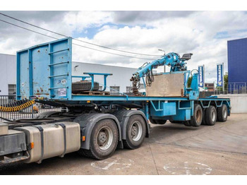 Dropside/ Flatbed semi-trailer Kennis KRAAN/CRANE/GRUE/KRAN - KENNIS 14 TON/M: picture 2