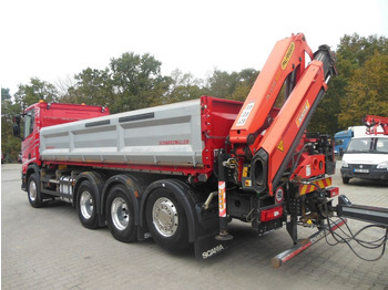 Tipper, Crane truck Scania R 580,8X4,KIPPER,BORDMATIC,PALFINGER PK 19.001: picture 4