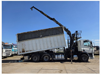 Tipper, Crane truck DAF CF85.410 6x2 steering axle lenk Tipper Crane HIAB J1320Z: picture 4