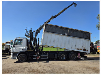 Tipper, Crane truck DAF CF85.410 6x2 steering axle lenk Tipper Crane HIAB J1320Z: picture 2