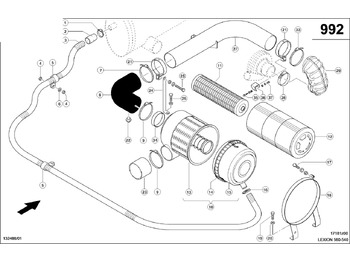 Air intake pipe CLAAS