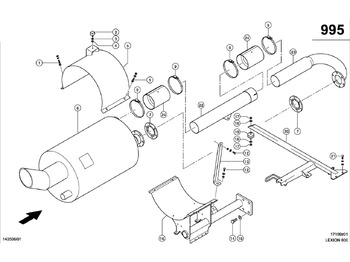 Exhaust pipe CLAAS