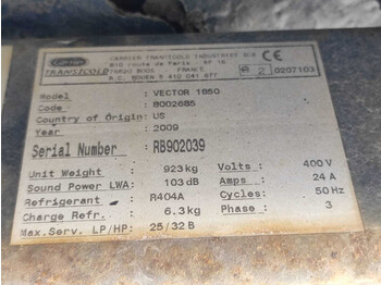 Refrigerator swap body CARRIER VECTOR 1850 REFRIGERATION UNIT / KÜLMASEADE: picture 3