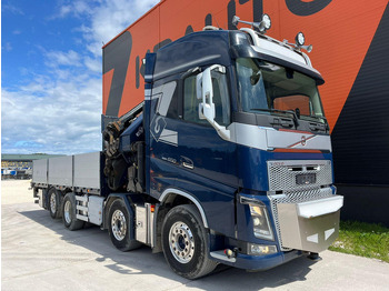 Dropside/ Flatbed truck, Crane truck Volvo FH 16 650 8x2*6 HMF 6020K-RC + JIB / PLATFORM L=6344 mm: picture 4
