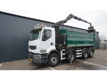 Crane truck Renault PREMIUM 380 DXI 8X2/6 2 SIDE TIPPER WITH PLFINGER Q 170 Z CRANE.278.200KM: picture 3