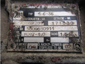 Gearbox for Truck RENAULT MIDLUM ZF 6S-36 6 SPEED GEARBOX: picture 3