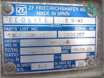 Gearbox for Truck VOLVO FLC 7.5TON 5 SPEED GEARBOX TYPE S5.42: picture 2