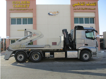 Skip loader truck MERCEDES-BENZ 2642 6×2 DOUBLE SKIP LOADER with HIAB Crane: picture 5