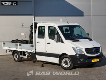 Flatbed van Mercedes-Benz Sprinter 310 CDI Euro6 Automaat Open laadbak Kraanwagen HIAB 017T-2 Navi Airco Euro6 Kraan Crane Kranwagen Pickup Pritsche Airco: picture 3