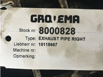 Exhaust pipe Liebherr Exhaust Pipe Right: picture 4 Exhaust pipe Liebherr Exhaust Pipe Right: picture 4