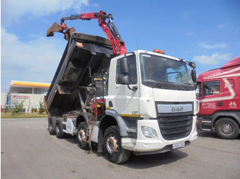 Tipper, Crane truck DAF CF 370 8X4 + PALFINGER EPSILON: picture 3