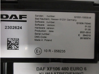 Electrical system for Truck DAF 2302624 KACHEL MODULEN DAF CF XF EURO 6 MODEL 2021: picture 2