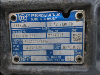 Gearbox for Truck MAN 81.32004-6396 TRANSMISSIE MAN TGX EURO 6: picture 5