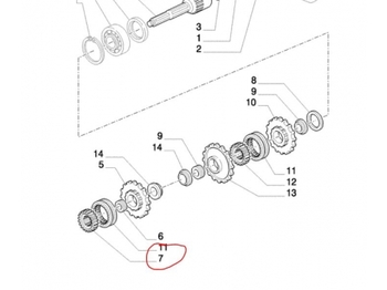 Transmission for Farm tractor New Holland Fiat Ford 35, Tl, Tla, L Pto Synchronizer Outer 5129513, 5162794: picture 5