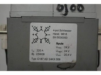 Electrical system for Material handling equipment Jungheinrich 05030053 | Contactor 4 pins 24V 120A C187A2KX009 Contactor 4 pins 24V 120A C187A2KX009: picture 2