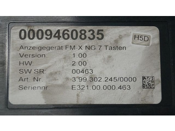 Dashboard for Material handling equipment Still 433054 | Display  v1,00 hw v2,00 sw sr 463 0009460835 399302245/0000 for F: picture 3