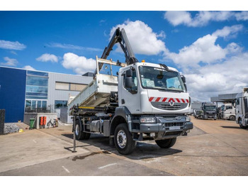 Tipper, Crane truck Renault KERAX 370 DXI + TRI BENNE+HIAB 16t/m + 2 EXT: picture 2
