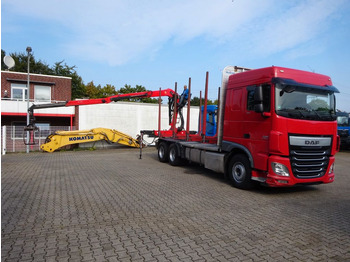 Timber truck, Crane truck DAF XF 510 + EPSILON M120Z Holzheckladekran +Greifer: picture 3