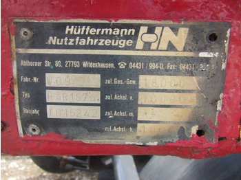Container transporter/ Swap body trailer Huffermann HAR 18.70  Containeranhänger 3.900 EUR: picture 4