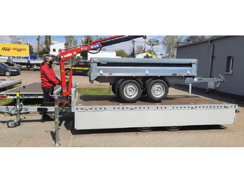 New Dropside/ Flatbed trailer PRZYCZEPA Z DŹWIGIEM ŻURAW DŹWIG HDS MAXILIFT 110 / TRAILER WITH CRANE HDS MAXILIFT 110: picture 4