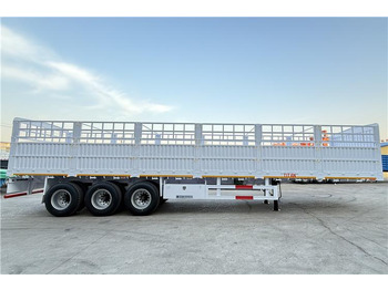 New Livestock semi-trailer for transportation of bulk materials TITAN 80 Ton Fence Cargo Trailer for Sale In Mali: picture 4