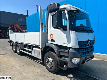 Dropside/ Flatbed truck, Crane truck Mercedes-Benz Arocs 2640 6X4, EURO 6, Steel suspension, Retarder: picture 3