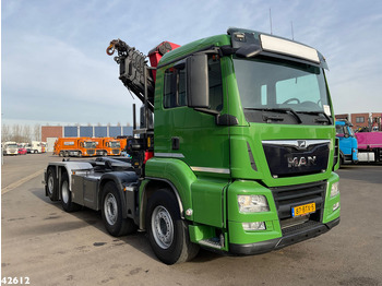 Hook lift truck, Crane truck MAN TGS 35.460 8x2 Euro 6 HMF 26 Tonmeter laadkraan: picture 3