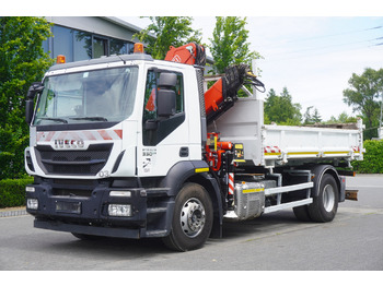 Tipper, Crane truck IVECO STRALIS 330 E6 / FASSI 195A 8.5 T / 3-side tipper: picture 2