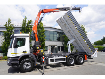 Tipper, Crane truck MERCEDES-BENZ AROCS 2633 6x4 / 5.5 T crane FASSI F135 / Tipper 15 EPAL: picture 5