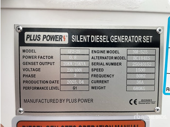 Generator set PLUS POWER