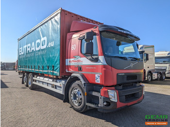 Curtainsider truck Volvo FE 280 6x2 Slaapcab Euro6 - BDF / SchuifzeilenBak 7.5M + Laadklep 1500KG - Rongpotten/Rongen: picture 2