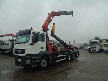 Hook lift truck, Crane truck MAN TGS 35.440 + PALFINGER 24500 + 8X4 + EURO 5 + REMOTE: picture 2