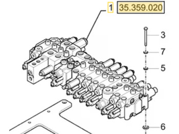 Hydraulic valve CASE