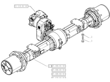 Rear axle CASE