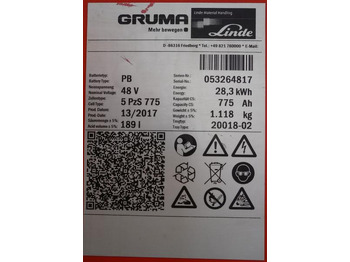 Battery GRUMA 48 Volt 5 PzS 775 Ah: picture 5
