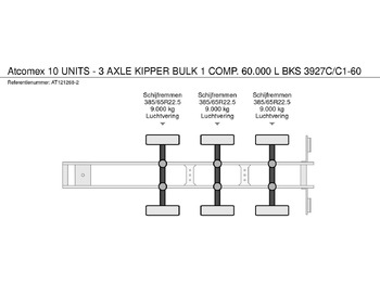 Silo semi-trailer Atcomex 10 UNITS - 3 AXLE KIPPER BULK 1 COMP. 60: picture 5