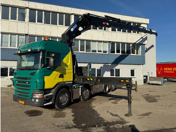 Dropside/ Flatbed truck, Crane truck Scania G440 8X2 EURO 6 HMF 8520 + REMOTE CONTROL TWISTLOCKS: picture 2
