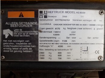 LPG forklift Hyster H2.50XM 2.5 ton Duplex Sideshift LPG Heftruck: picture 4